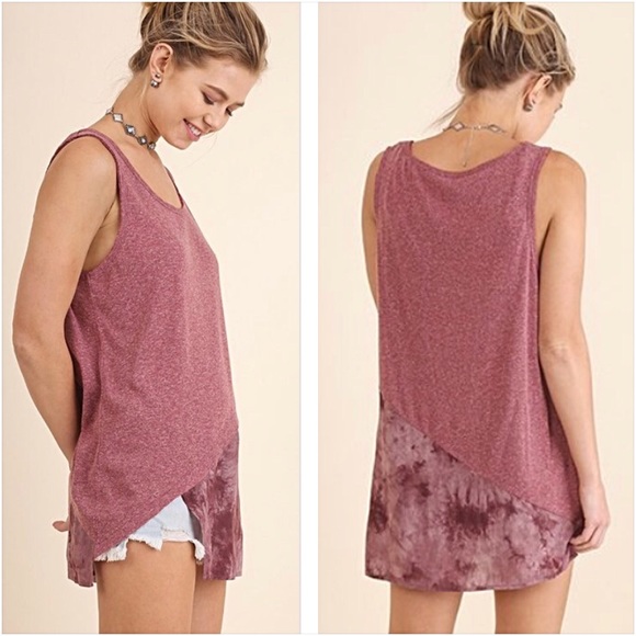 📍SALE Asymmetrical Flattering Tie Dye TankTop S/M - Picture 2 of 5